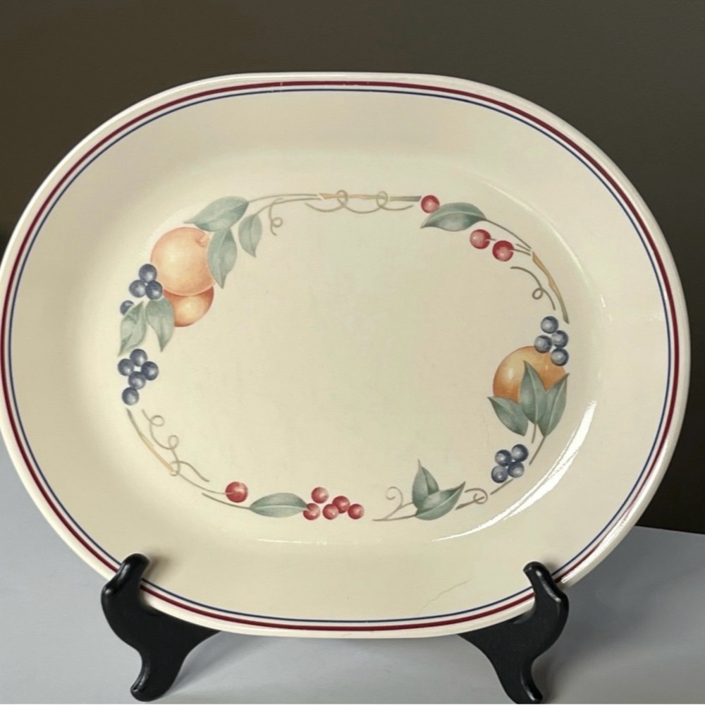 Corelle Abundance 12 in oval platter circa 1990-2012